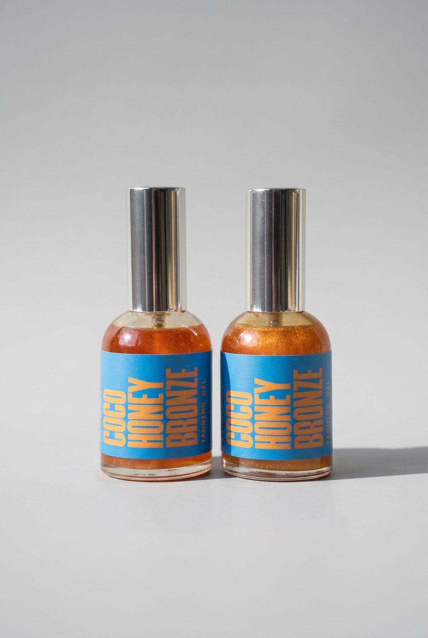 Coco Honey Bronze Pack 002 — dois frascos de óleo acelerador, 124 ml